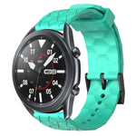 Pulseira de silicone cor sólida com padrão de futebol 22mm, Para Samsung Galaxy Watch3 45mm, Para Samsung Galaxy Watch 46mm, Para Samsung Gear S3 Classic, Para Samsung Gear S3 Frontier
