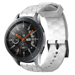 Pulseira de silicone cor sólida com padrão de futebol 22mm, Para Samsung Galaxy Watch3 45mm, Para Samsung Galaxy Watch 46mm, Para Samsung Gear S3 Classic, Para Samsung Gear S3 Frontier