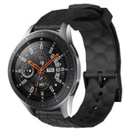 Pulseira de silicone cor sólida com padrão de futebol 22mm, Para Samsung Galaxy Watch3 45mm, Para Samsung Galaxy Watch 46mm, Para Samsung Gear S3 Classic, Para Samsung Gear S3 Frontier