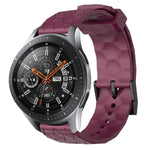 Pulseira de silicone cor sólida com padrão de futebol 22mm, Para Samsung Galaxy Watch3 45mm, Para Samsung Galaxy Watch 46mm, Para Samsung Gear S3 Classic, Para Samsung Gear S3 Frontier