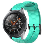 Pulseira de silicone cor sólida com padrão de futebol 22mm, Para Samsung Galaxy Watch3 45mm, Para Samsung Galaxy Watch 46mm, Para Samsung Gear S3 Classic, Para Samsung Gear S3 Frontier