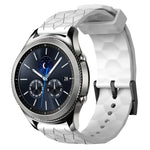 Pulseira de silicone cor sólida com padrão de futebol 22mm, Para Samsung Galaxy Watch3 45mm, Para Samsung Galaxy Watch 46mm, Para Samsung Gear S3 Classic, Para Samsung Gear S3 Frontier