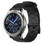 Pulseira de silicone cor sólida com padrão de futebol 22mm, Para Samsung Galaxy Watch3 45mm, Para Samsung Galaxy Watch 46mm, Para Samsung Gear S3 Classic, Para Samsung Gear S3 Frontier