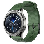 Pulseira de silicone cor sólida com padrão de futebol 22mm, Para Samsung Galaxy Watch3 45mm, Para Samsung Galaxy Watch 46mm, Para Samsung Gear S3 Classic, Para Samsung Gear S3 Frontier