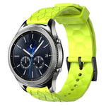 Pulseira de silicone cor sólida com padrão de futebol 22mm, Para Samsung Galaxy Watch3 45mm, Para Samsung Galaxy Watch 46mm, Para Samsung Gear S3 Classic, Para Samsung Gear S3 Frontier
