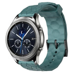 Pulseira de silicone cor sólida com padrão de futebol 22mm, Para Samsung Galaxy Watch3 45mm, Para Samsung Galaxy Watch 46mm, Para Samsung Gear S3 Classic, Para Samsung Gear S3 Frontier