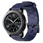 Pulseira de silicone cor sólida com padrão de futebol 22mm, Para Samsung Galaxy Watch3 45mm, Para Samsung Galaxy Watch 46mm, Para Samsung Gear S3 Classic, Para Samsung Gear S3 Frontier