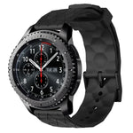 Pulseira de silicone cor sólida com padrão de futebol 22mm, Para Samsung Galaxy Watch3 45mm, Para Samsung Galaxy Watch 46mm, Para Samsung Gear S3 Classic, Para Samsung Gear S3 Frontier
