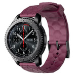 Pulseira de silicone cor sólida com padrão de futebol 22mm, Para Samsung Galaxy Watch3 45mm, Para Samsung Galaxy Watch 46mm, Para Samsung Gear S3 Classic, Para Samsung Gear S3 Frontier