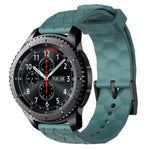 Pulseira de silicone cor sólida com padrão de futebol 22mm, Para Samsung Galaxy Watch3 45mm, Para Samsung Galaxy Watch 46mm, Para Samsung Gear S3 Classic, Para Samsung Gear S3 Frontier