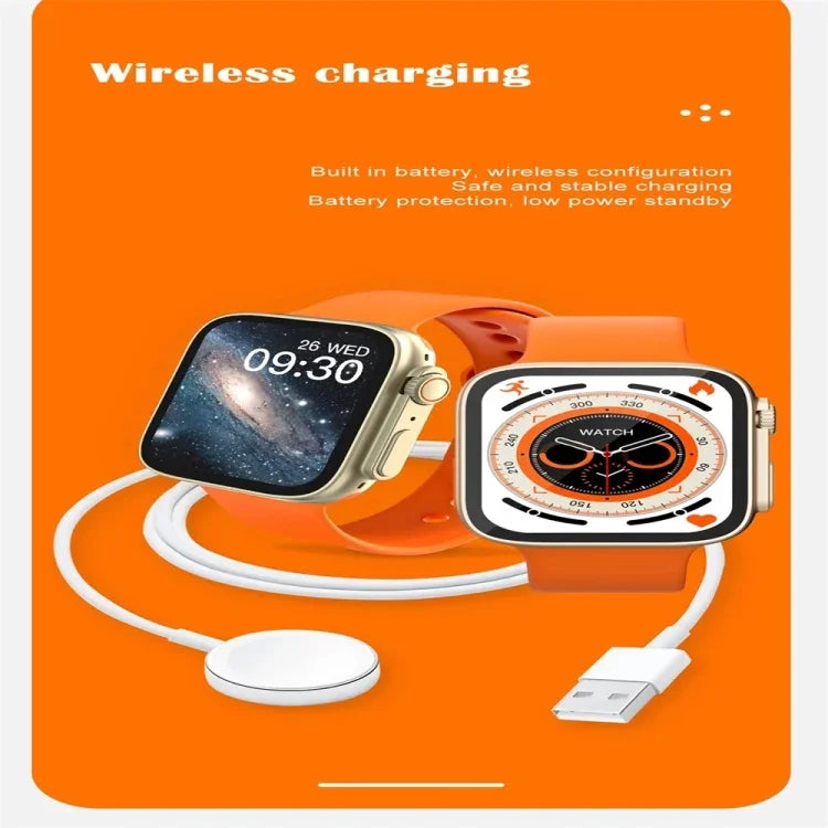 Relógio Inteligente S8 Ultra de 1,81 polegadas com Ecrã a Cores, Suporta Monitorização da Frequência Cardíaca / Pressão Arterial