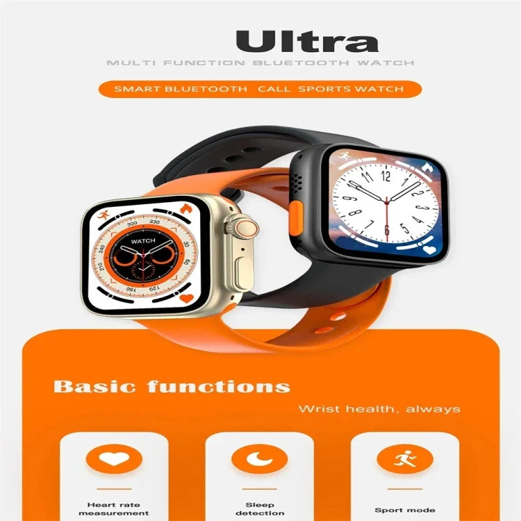 Relógio Inteligente S8 Ultra de 1,81 polegadas com Ecrã a Cores, Suporta Monitorização da Frequência Cardíaca / Pressão Arterial