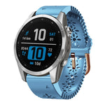 20mm Lady's Silicone Watch Band With Lace Punch, For Garmin Fenix 7S, For Garmin Fenix 7S Solar, For Garmin Fenix 7S Sapphire Solar, For Garmin Instinct 2S, For Garmin Fenix 6S, For Garmin Fenix 6S Pro