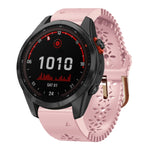 20mm Lady's Silicone Watch Band With Lace Punch, For Garmin Fenix 7S, For Garmin Fenix 7S Solar, For Garmin Fenix 7S Sapphire Solar, For Garmin Instinct 2S, For Garmin Fenix 6S, For Garmin Fenix 6S Pro