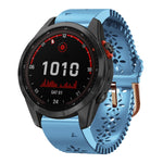 20mm Lady's Silicone Watch Band With Lace Punch, For Garmin Fenix 7S, For Garmin Fenix 7S Solar, For Garmin Fenix 7S Sapphire Solar, For Garmin Instinct 2S, For Garmin Fenix 6S, For Garmin Fenix 6S Pro