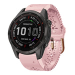 20mm Lady's Silicone Watch Band With Lace Punch, For Garmin Fenix 7S, For Garmin Fenix 7S Solar, For Garmin Fenix 7S Sapphire Solar, For Garmin Instinct 2S, For Garmin Fenix 6S, For Garmin Fenix 6S Pro