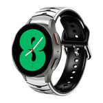 Bracelete de relógio em silicone com textura curva, para Samsung Galaxy Watch 4 44mm, para Samsung Galaxy Watch 4 40mm, para Samsung Galaxy Watch 4 Classic 42mm