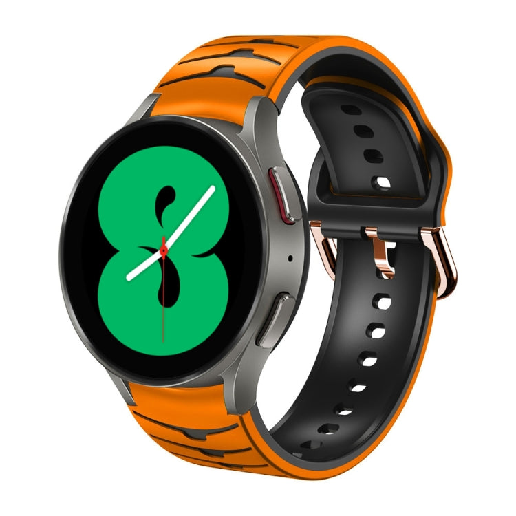 Bracelete de relógio em silicone com textura curva, para Samsung Galaxy Watch 4 44mm, para Samsung Galaxy Watch 4 40mm, para Samsung Galaxy Watch 4 Classic 42mm