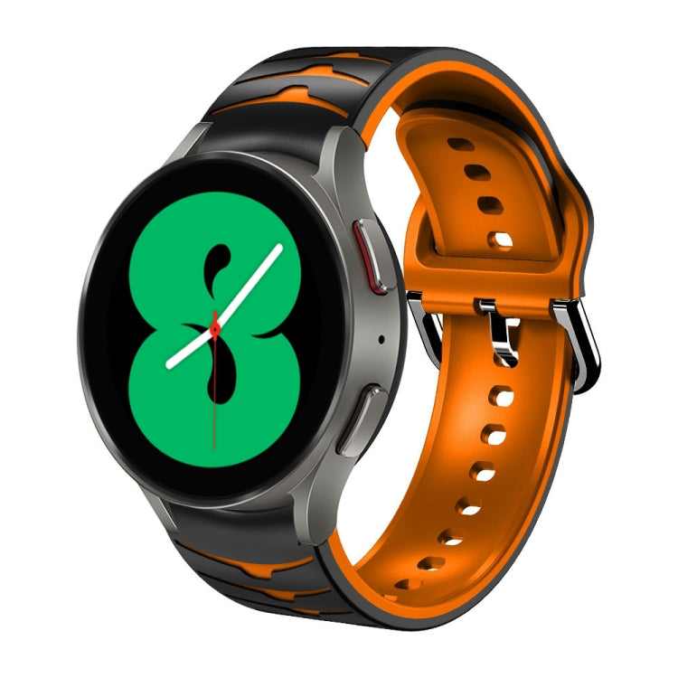 Bracelete de relógio em silicone com textura curva, para Samsung Galaxy Watch 4 44mm, para Samsung Galaxy Watch 4 40mm, para Samsung Galaxy Watch 4 Classic 42mm