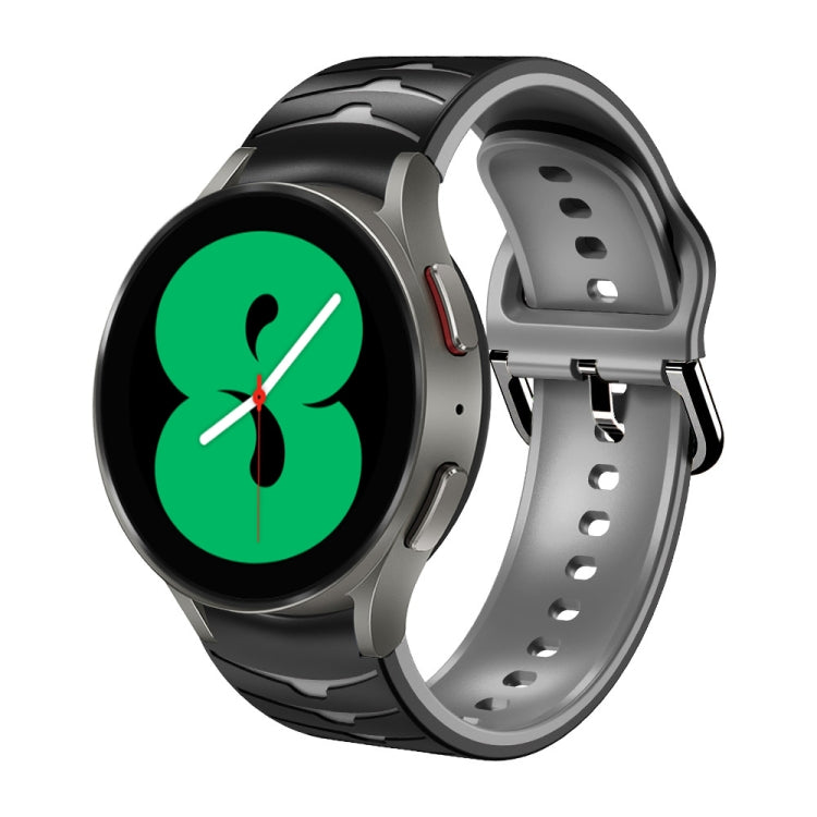 Bracelete de relógio em silicone com textura curva, para Samsung Galaxy Watch 4 44mm, para Samsung Galaxy Watch 4 40mm, para Samsung Galaxy Watch 4 Classic 42mm