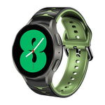 Bracelete de relógio em silicone com textura curva, para Samsung Galaxy Watch 4 44mm, para Samsung Galaxy Watch 4 40mm, para Samsung Galaxy Watch 4 Classic 42mm