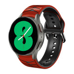 Bracelete de relógio em silicone com textura curva, para Samsung Galaxy Watch 4 44mm, para Samsung Galaxy Watch 4 40mm, para Samsung Galaxy Watch 4 Classic 42mm