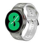 Bracelete de relógio em silicone com textura curva, para Samsung Galaxy Watch 4 44mm, para Samsung Galaxy Watch 4 40mm, para Samsung Galaxy Watch 4 Classic 42mm