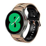 Bracelete de relógio em silicone com textura curva, para Samsung Galaxy Watch 4 44mm, para Samsung Galaxy Watch 4 40mm, para Samsung Galaxy Watch 4 Classic 42mm