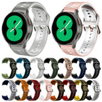 Bracelete de relógio em silicone com textura curva, para Samsung Galaxy Watch 4 44mm, para Samsung Galaxy Watch 4 40mm, para Samsung Galaxy Watch 4 Classic 42mm