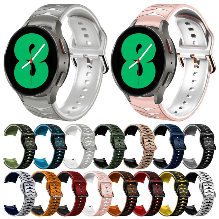 Bracelete de relógio em silicone com textura curva, para Samsung Galaxy Watch 4 44mm, para Samsung Galaxy Watch 4 40mm, para Samsung Galaxy Watch 4 Classic 42mm