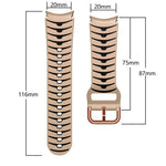 Bracelete de relógio em silicone com textura curva, para Samsung Galaxy Watch 4 44mm, para Samsung Galaxy Watch 4 40mm, para Samsung Galaxy Watch 4 Classic 42mm