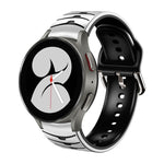 Bracelete de relógio em silicone com textura curva, para Samsung Galaxy Watch 4 44mm, para Samsung Galaxy Watch 4 40mm, para Samsung Galaxy Watch 4 Classic 42mm