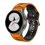 Bracelete de relógio em silicone com textura curva, para Samsung Galaxy Watch 4 44mm, para Samsung Galaxy Watch 4 40mm, para Samsung Galaxy Watch 4 Classic 42mm