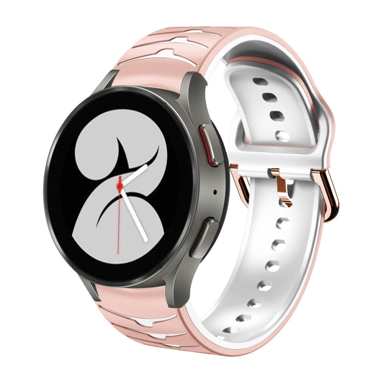 Bracelete de relógio em silicone com textura curva, para Samsung Galaxy Watch 4 44mm, para Samsung Galaxy Watch 4 40mm, para Samsung Galaxy Watch 4 Classic 42mm
