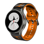 Bracelete de relógio em silicone com textura curva, para Samsung Galaxy Watch 4 44mm, para Samsung Galaxy Watch 4 40mm, para Samsung Galaxy Watch 4 Classic 42mm