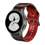 Bracelete de relógio em silicone com textura curva, para Samsung Galaxy Watch 4 44mm, para Samsung Galaxy Watch 4 40mm, para Samsung Galaxy Watch 4 Classic 42mm