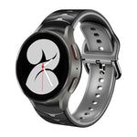 Bracelete de relógio em silicone com textura curva, para Samsung Galaxy Watch 4 44mm, para Samsung Galaxy Watch 4 40mm, para Samsung Galaxy Watch 4 Classic 42mm