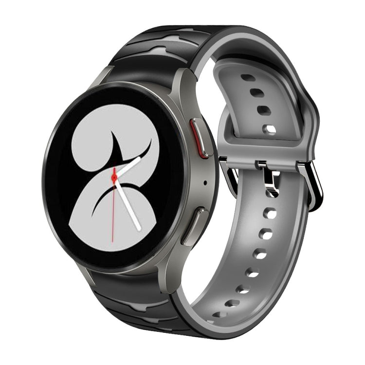 Bracelete de relógio em silicone com textura curva, para Samsung Galaxy Watch 4 44mm, para Samsung Galaxy Watch 4 40mm, para Samsung Galaxy Watch 4 Classic 42mm