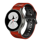 Bracelete de relógio em silicone com textura curva, para Samsung Galaxy Watch 4 44mm, para Samsung Galaxy Watch 4 40mm, para Samsung Galaxy Watch 4 Classic 42mm