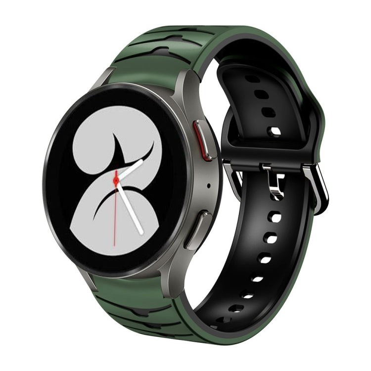 Bracelete de relógio em silicone com textura curva, para Samsung Galaxy Watch 4 44mm, para Samsung Galaxy Watch 4 40mm, para Samsung Galaxy Watch 4 Classic 42mm