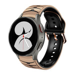 Bracelete de relógio em silicone com textura curva, para Samsung Galaxy Watch 4 44mm, para Samsung Galaxy Watch 4 40mm, para Samsung Galaxy Watch 4 Classic 42mm