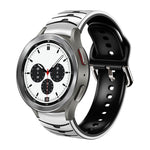 Bracelete de relógio em silicone com textura curva, para Samsung Galaxy Watch 4 44mm, para Samsung Galaxy Watch 4 40mm, para Samsung Galaxy Watch 4 Classic 42mm