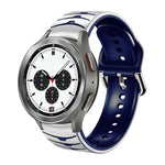 Bracelete de relógio em silicone com textura curva, para Samsung Galaxy Watch 4 44mm, para Samsung Galaxy Watch 4 40mm, para Samsung Galaxy Watch 4 Classic 42mm