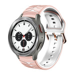 Bracelete de relógio em silicone com textura curva, para Samsung Galaxy Watch 4 44mm, para Samsung Galaxy Watch 4 40mm, para Samsung Galaxy Watch 4 Classic 42mm