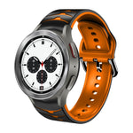 Bracelete de relógio em silicone com textura curva, para Samsung Galaxy Watch 4 44mm, para Samsung Galaxy Watch 4 40mm, para Samsung Galaxy Watch 4 Classic 42mm