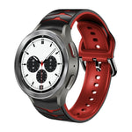 Bracelete de relógio em silicone com textura curva, para Samsung Galaxy Watch 4 44mm, para Samsung Galaxy Watch 4 40mm, para Samsung Galaxy Watch 4 Classic 42mm