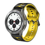 Bracelete de relógio em silicone com textura curva, para Samsung Galaxy Watch 4 44mm, para Samsung Galaxy Watch 4 40mm, para Samsung Galaxy Watch 4 Classic 42mm