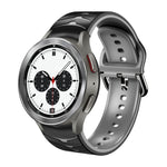 Bracelete de relógio em silicone com textura curva, para Samsung Galaxy Watch 4 44mm, para Samsung Galaxy Watch 4 40mm, para Samsung Galaxy Watch 4 Classic 42mm