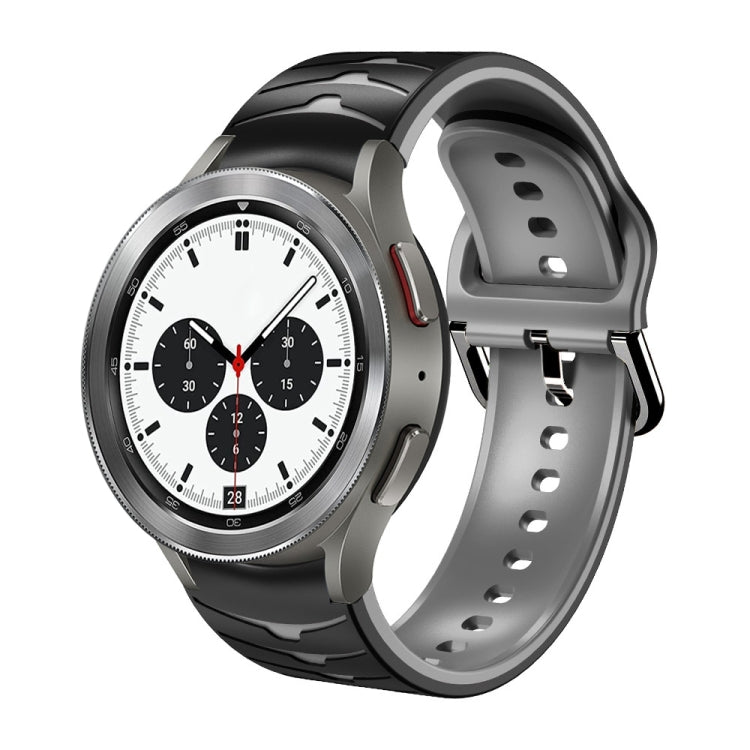 Bracelete de relógio em silicone com textura curva, para Samsung Galaxy Watch 4 44mm, para Samsung Galaxy Watch 4 40mm, para Samsung Galaxy Watch 4 Classic 42mm