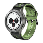Bracelete de relógio em silicone com textura curva, para Samsung Galaxy Watch 4 44mm, para Samsung Galaxy Watch 4 40mm, para Samsung Galaxy Watch 4 Classic 42mm